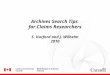 Archives Search Tips for Claims Researchers S. Hurford and J. Wilhelm 2010