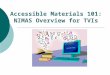 Accessible Materials 101: NIMAS Overview for TVIs