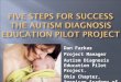Dan Farkas Project Manager Autism Diagnosis Education Pilot Project. Ohio Chapter, American Academy of Pediatrics