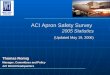 ACI Apron Safety Survey 2005 Statistics (Updated May 19, 2006) Thomas Romig Manager, Committees and Policy ACI World Headquarters