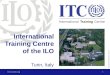 © International Training Centre of the ILO  International Training Centre of the ILO Turin, Italy