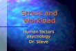 Stress and Workload Human factors psychology Dr. Steve