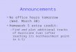 Announcements No office hours tomorrow (Wed. March 30) Homework 5 extra credit: –Find and plot additional tracks of Hurricane Ivan (after reaching its