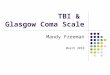 TBI & Glasgow Coma Scale Mandy Freeman March 2010