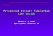 Procedural Circuit Simulation with decida Richard V. H. Booth Agere Systems, Allentown, PA