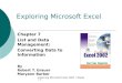 Exploring Microsoft Excel 2002 Chapter 7 Chapter 7 List and Data Management: Converting Data to Information By Robert T. Grauer Maryann Barber Exploring