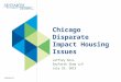 Chicago Disparate Impact Housing Issues Jeffrey Ross Seyfarth Shaw LLP July 25, 2013 15893213v1