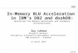 © 2015 IBM Corporation 1 In-Memory BLU Acceleration in IBM’s DB2 and dashDB: Optimized for Modern Workloads and Hardware Architectures Guy Lohman Research