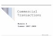 ©MNoonan2008 Commercial Transactions Module 8 Summer 2007-2008