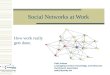 Social Networks at Work Patti Anklam Leveraging Context, Knowledge, and Networks Hutchinson Associates patti@byeday.net How work really gets done