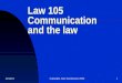 1/06/2015Copyright, Dan Svantesson 20021 Law 105 Communication and the law