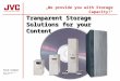 Frank Gießler Sales Manager IT Products „We provide you with Storage Capacity!“ Tranparent Storage Solutions for your Content
