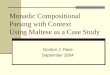 Monadic Compositional Parsing with Context Using Maltese as a Case Study Gordon J. Pace September 2004