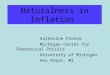 Naturalness in Inflation Katherine Freese Michigan Center for Theoretical Physics University of Michigan Ann Arbor, MI