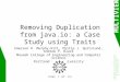 MULTIVIE W Slide 1 (of 21) Removing Duplication from java.io: a Case Study using Traits Emerson R. Murphy-Hill, Philip J. Quitslund, Andrew P. Black Maseeh
