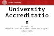 University Accreditation through the Middle States Commission on Higher Education