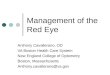 Management of the Red Eye Anthony Cavallerano, OD VA Boston Health Care System New England College of Optometry Boston, Massachusetts Anthony.cavallerano@va.gov