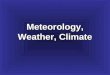 Meteorology, Weather, Climate. So, what’s meteorology?