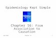 GerstmanChapter 161 Epidemiology Kept Simple Chapter 16: From Association to Causation