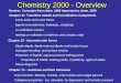 Chemistry 2000 - Overview Review: Concepts from chem. 1000 important to chem. 2000 Chapter 13 - Intermolecular forces Chapter 14 – Solutions and their