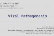 Viral Pathogenesis Dr. Luka Cicin-Sain Dep. Of Vaccinology, HZI Tel. 0531 6181 4616 Luka.cicin-sain@helmholtz-hzi.de Teaching Material: Principles of Virology