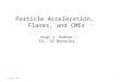 Particle Acceleration, Flares, and CMEs Hugh S. Hudson SSL, UC Berkeley 13 May 20111