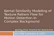 Kernel Similarity Modeling of Texture Pattern Flow for Motion Detection in Complex Background 2011 IEEE transection on CSVT Baochang Zhang, Yongsheng Gao,