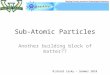 Sub-Atomic Particles Another building block of matter?? Richard Lasky – Summer 2010