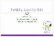 UNIT 2 EXTENDING YOUR RELATIONSHIPS Family Living 621