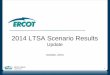 ERCOT PUBLIC 10/21/2014 1 2014 LTSA Scenario Results Update October, 2014