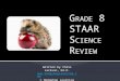 G RADE 8 STAAR S CIENCE R EVIEW Written by Chris Jackson, Ed.D.  © Hedgehog Learning