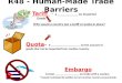R48 - Human-Made Trade Barriers Tariff - a ____________ on Imported Goods Quota- A ___________________ on the amount of goods that can be imported from