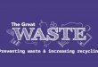 Preventing waste & increasing recycling. THE GREAT WASTE 2015 Introduction Promoting recycling and waste prevention Events and competitions Winchester