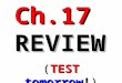 Ch.17 REVIEW (TEST tomorrow!). Westside v. Eastside