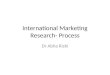 International Marketing Research- Process Dr Abha Rishi