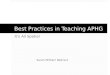 Best Practices in Teaching APHG It’s All Spatial Sarah Witham Bednarz