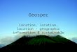 Geospec Location, location, location – geographic information & sustainable development