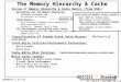 EECC551 - Shaaban #1 lec # 8 Fall 2005 10-13-2005 The Memory Hierarchy & Cache Memory Hierarchy & Cache Basics (from 550):Review of Memory Hierarchy &