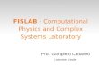 FISLAB - Computational Physics and Complex Systems Laboratory Prof. Gianpiero Cattaneo Laboratory Leader
