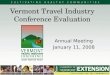 Vermont Travel Industry Conference Evaluation Annual Meeting January 11, 2008