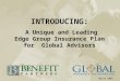 INTRODUCING: A Unique and Leading Edge Group Insurance Plan for Global Advisors March 2003
