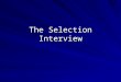 The Selection Interview. Objectives  Understanding the role of an Interview  Recruiting the applicant to the Organization  Measuring applicant KSAs