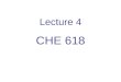 Lecture 4 CHE 618. Membrane transport Role of pH Solvents Metabolism and transport