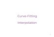 1 Curve-Fitting Interpolation. 2 Curve Fitting Regression Linear Regression Polynomial Regression Multiple Linear Regression Non-linear Regression Interpolation