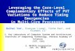1 Leveraging the Core-Level Complementary Effects of PVT Variations to Reduce Timing Emergencies in Multi-Core Processors Guihai Yan 1, Xiaoyao Liang 2,