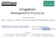 Irrigation Management Practices Lyndon Kelley MSU Extension / Purdue University Irrigation Management Agent   - find St