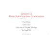 ECE C03 Lecture 111 Lecture 11 Finite State Machine Optimization Hai Zhou ECE 303 Advanced Digital Design Spring 2002