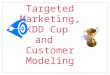 Targeted Marketing, KDD Cup and Customer Modeling