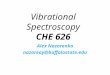 Vibrational Spectroscopy CHE 626 Alex Nazarenko nazareay@buffalostate.edu