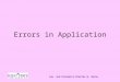 Law and Economics-Charles W. Upton Errors in Application